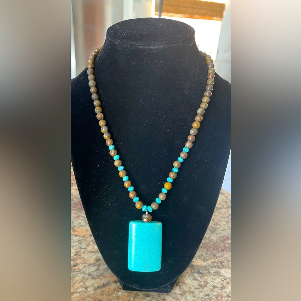 Handcrafted Jasper & Turquoise Necklace